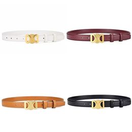 Cinturones delgados para mujeres diseñador para hombres cinturón de cuero ceinture homme 2.5cm de ancho patrón completo marrón blanco negro cinturón de cuero suave cintura casual faf022
