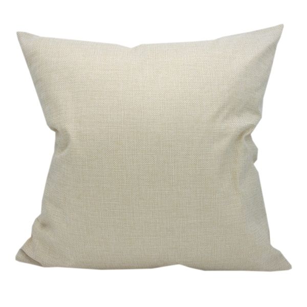 Thin Blank Subl Taies d'oreiller en gros Beige 100% polyester comme des housses de coussin en lin utilisées pour l'impression par transfert thermique thermique 220517