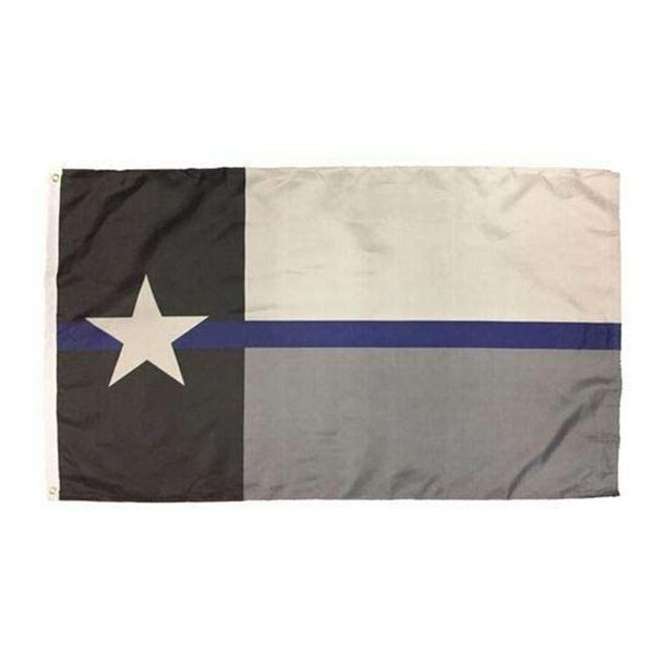 Drapeau américain à ligne bleue fine du Texas, 3x5 pieds, impression numérique, Polyester, utilisation en extérieur et en intérieur, bannière et drapeaux d'impression de Club, vente en gros