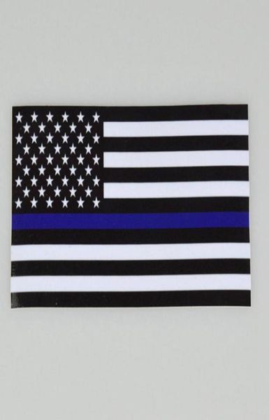 Blueline USA Police Flags Sticker Car Sticker USA Flag Trucks Sticker ordinateur autocollant 1143635 cm Sticker de fenêtre de décalage automobile CYZ30792428944