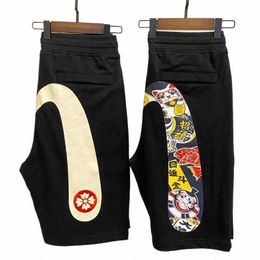 Nouveau homme femme mince fushen persalisée imprimé capris short décontracté sportif pour le genou grand pantalon d'été lâche