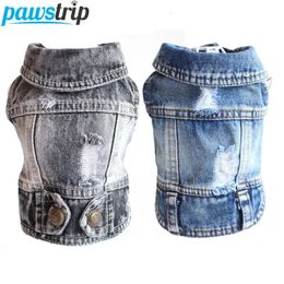 Jacket jeans de chien cool pour chiens de compagnie mince pour les petits chiens moyens de la mode ACCESSOIRES 240411