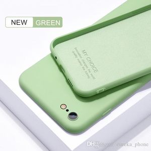 Estuches blandos delgados para iPhone 7 8 6Plus SE2 Cubierta líquida original Candy Coque Capa para apple X 11 12