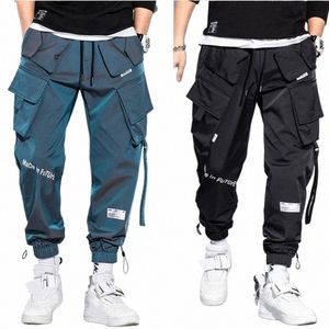 Dunne Streetwear Casual Broek Mannen Ribben Harem Joggingbroek Mannelijke Slim Fit Lente Cargo Broek Multi-Zakken Vrouwen Broek k12 601D #