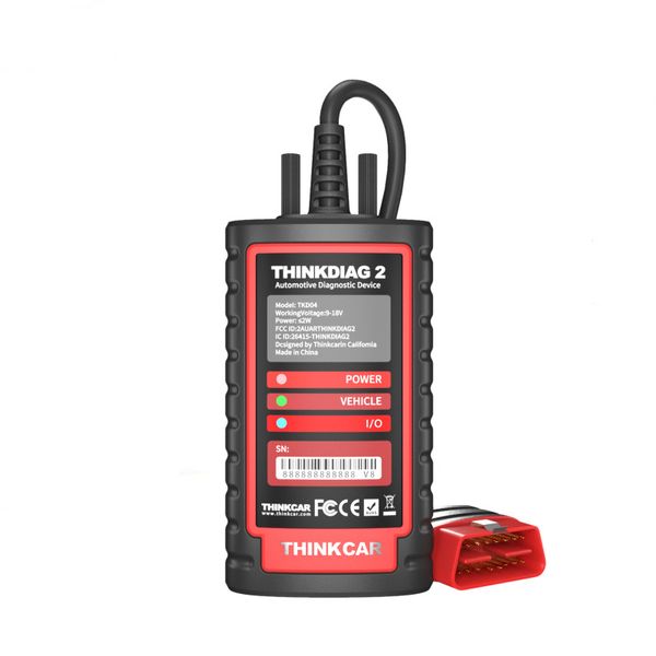 Thinkcar ThinkDiag 2 TOUTES LES MARQUES DE VOITURE Protocole Canfd Tous Service de réinitialisation 1 an Outil de diagnostic OBD2 gratuit Test actif Codage ECU