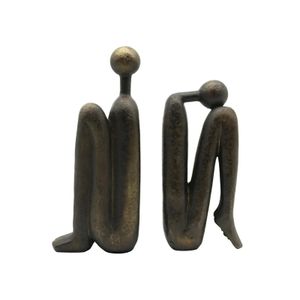 Thinker Bironds Home Resin Book Ends Nordic Decorative Bookends Livre Stand Holder Ornement Ornement Salon Figurine Bookend 240422