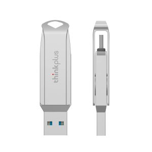 ThinkPlus USB3.2/ Type-C USB3.2 Flash Drive 32GB 64GB 128GB 256GB MU253 USB de alta velocidad de doble interfaz para teléfono inteligente Andriods