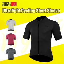 Thinkrider Men Cycling Jersey MTB Maillot Bike Shirt Opening High Quality Pro Team Tricota Mountain Bicycle Clothing 240422