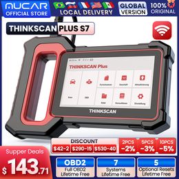 ThinkScan Plus S4 / S6 / S7 OBD2 Tools de diagnostic de voiture Multi système ABS ABS SRS ECM TCM BCM IC AC RESET CODE SCANNER AUTO