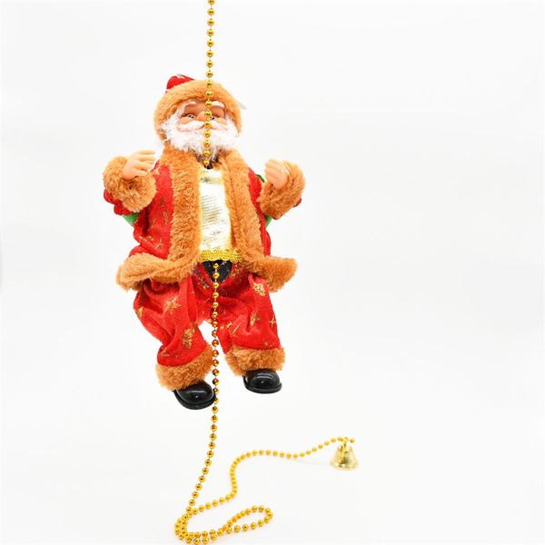 Adornos de decoración navideña para niños, muñeco de Papá Noel con cuentas de escalada de tercer grado