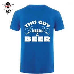 Deze man heeft een bier grappig drinken vakantie cadeau dronken t-shirt mannen katoen casual college afgedrukt t-shirt Tshirt1