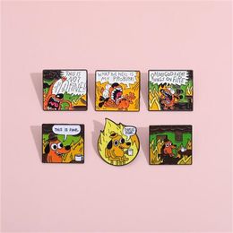 DIT IS NIET FIJN Emaille Pins Custom Cartoon Hond Broches Revers Pin Fire Elf Japanse Anime Badge Sieraden Gift Fans vrienden