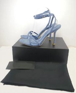42, 43 versiones de nivel superior de la línea de moda de las sandalias femeninas de cuero genuino con zapatos de vestir de diez rhinestone de seda