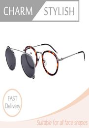 Thom marca prescrição redonda óculos ópticos quadros tb710 com clipe polarizado para homens mulheres óculos logotipo original fash8570403