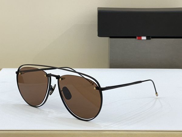 THOM TB113 Gafas de sol retro clásicas para hombre, diseño de moda, gafas para mujer, diseñador de marca de lujo, eglass, gafas de estilo famoso de moda de alta calidad con estuche