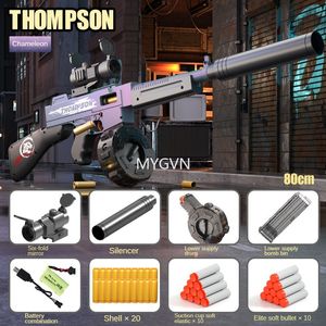 THOMPSON jouet électrique pistolet tirs réalistes balle molle coquille éjectée Blaster modèle fusil Sniper adultes garçons CS combat