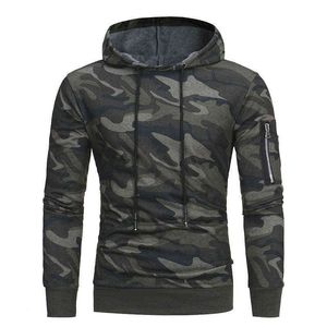 Thoshine Brand Spring Autumn Men Militaire camouflage Hoodies Print mannelijke streetwear jassen Slim Fit sweatshirts L220725