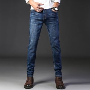 Thoshine merk zomer mannen dunne jeans skinny fit mode stijl denim potlood broek elastische slanke casual broek stretch 220328