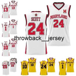 Thr 1 Jahmir Young Maryland Terrapins Basketball Jersey 10 Julian Reese 15 Patrick Emilien 13 Hakim Hart 2 Aaron Wiggins 23 Ian Martinez 24 Donta Scott 0 Don Carey Jerse