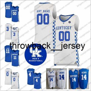 thr 2020 Kentucky Wildcats # 3 Tyrese Maxey 4 Nick Richards 5 Immanuel Quickley 11 Dontaie Allen 23 EJ Montgomery Hommes Jeunesse Kid Jersey