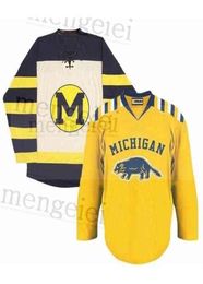 Thr 2020 Michigan Wolverines Hockey Jersey Borduren Gestikt Pas elk nummer en naam aan Jerseys Hockey Jersey2226441
