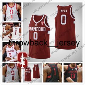 thr 2020 Stanford Cardinal #11 Jaiden Delaire 3 Tyrell Terry 4 Isaac White Brook Robin Lopez Zwart Grijs Rood Wit Mannen Jeugd Kid Jersey