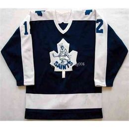 Thr 2020 Vintage 1985-86 Gary Leeman St. Catharines Saints Maillot de hockey brodé cousu Personnalisez n'importe quel numéro et nom de maillots