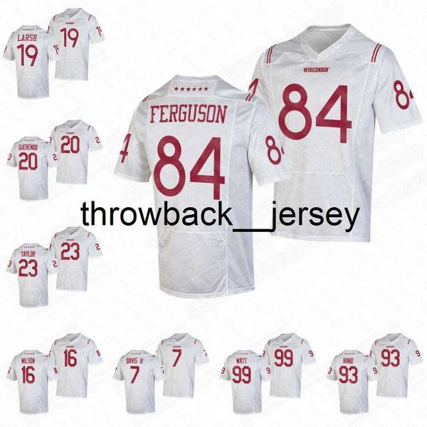 Thr 5 Graham Mertz Wisconsin Badgers Jersey JJ Watt Danny Davis Iii Jake Ferguson Collin Larsh Jack Sanborn Russell Wilson Donte Burton Isaac Guerendo Football Jerse