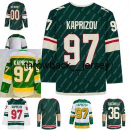 Thr 97 Kirill Kaprizov Jersey Marcus Foligno Matthew Boldy Mats Zuccarello Kevin Fiala Joel Eriksson Ek Jared Spurgeon Matt Dumba MarcAndre Fleury Hockey Jerseys Yo