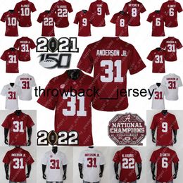 Maillot de football Thr Alabama Crimson Tide Bryce Young Will Anderson Jr. Jase McClellan Traeshon Holden Jahmyr Gibbs Najee Harris Jaylen Waddle Mac Jones DeVonta Smith