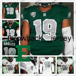 thr Custom Eastern Michigan Eagles 2019 EMU Football N'importe quel nom Numéro Vert Blanc 5 Shaq Vann 9 Mike Glass III Wiegers Banham Jersey 4XL