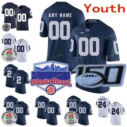 THR Custom Penn State Nittany Lions College Football Jersey 28 Devyn Ford 29 John Reid 3 Ricky Slade 31 Paul Posluszny Youth Kids Stitch