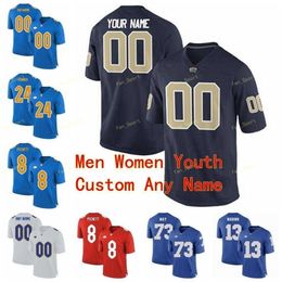 Thr Custom Pittsburgh Panthers Pitt College Football Jersey 82 Rafael Araujo-Lopes 89 Mike Ditka 97 Aaron Donald Hombres Mujeres Jóvenes Niños cosidos