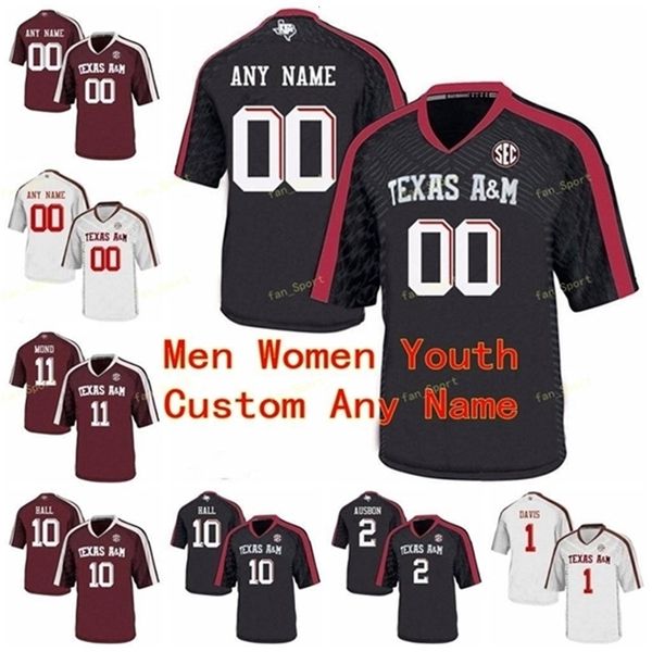 Thr Custom Texas AM Aggies College Football Jersey 20 James White 25 Kendall Bussey 28 Isaiah Spiller 3 Christian Kirk Women Youth Stitched