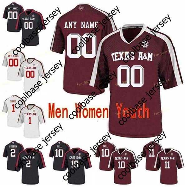 Thr Custom Texas A M Aggies College Football Jersey 4 James Foster 40 Von Miller 5 Trayveon Williams 55 Kenyon Vert Hommes Femmes Jeunesse