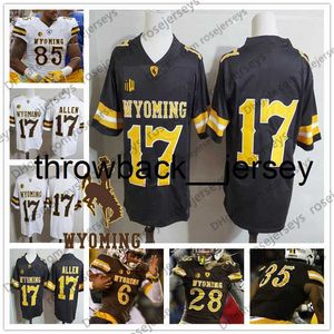 thr Custom Wyoming Cowboys 2019 Football N'importe quel nom Numéro Marron Café Blanc # 6 Xazavian Valladay 7 Trey Smith Hommes Jeunesse Kid NCAA Jersey 4XL