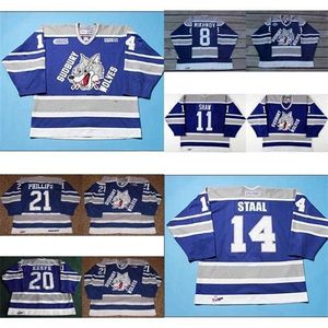 Personaliseer Ohl Sudbury Wolves Jersey 8 Mikhnov 21 Ryan Phips 20 Adam Keefe 11 Jeff Shaw Mens Womens Kids Hockey Jerseys Goalhit Cut