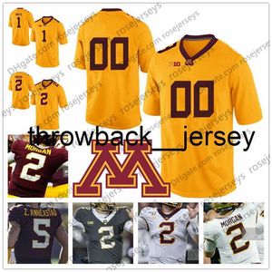 thr Aangepaste Minnesota Golden Gophers #4 Shannon Brooks 17 Seth Green 21 Bryce Williams 88 Brevyn Spann-Ford Maroon Grey Men Youth Kid Jersey