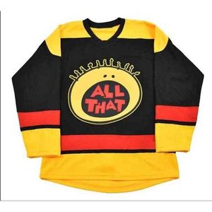 Thr Movie Kel Mitchell 00 All-jersey 100% gestikte ijshockey jerseys zwart