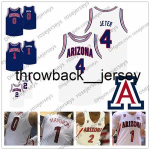 thr NCAA Arizona Wildcats #2 Brandon Williams 3 Dylan Smith 4 Chase Jeter Jemarl Baker Jr. 10 Bibby Ayton Iguodala Deandre Mike Andre Jersey