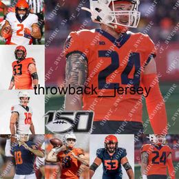 Thr NCAA Illinois voetbalshirt Artur Sitkowski Mike Epstein Reggie Love III Jakari Norwood Deuce Spann Luke Ford Tony Adams Sydney Brown Hart Jr Jer'Zhan Newton