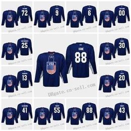 Thr USA 2019 IIHF World Championship Jersey 86 Christian Wolanin 72 Frank Vatrano 30 Thatcher Demko 12 Alex DeBrincat 1 Cayden Primeau 1 Prime