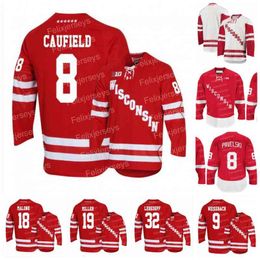 Thr Wisconsin Badgers Hockey Jersey 8 Cole Caufield College NCAA 8 Joe Pavelski Ryder Donovan Seamus Malone Sean Dhooghe Badgers Daniel Linus