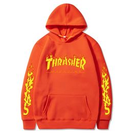 Sweat à capuche Thrasher Hoodie Hoodies Sweatshirts Europe et Amérique Thrashs Print Hoodie Men Women Couples Sweet Swexqe Hop Hop Hop Pullover Top NXQE