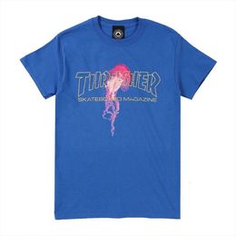 T-shirt thrasher Designer tee-shirt de luxe masculin tshirts imprimer décontracté et confortable tendance polyvalente tshirt à manches courtes