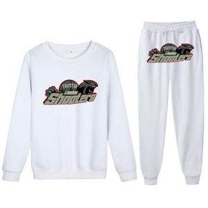 Thread inférieur ourlet Men et femmes sports décontractés set trapstar rouge noir Tiger tête rond Pantalon à sweat à sweat