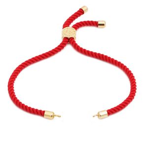 Fil corde Couple Bracelet composants or cuivre réglable ficelle Bracelet Bracelet pour hommes femmes bijoux à bricoler soi-même faisant des accessoires