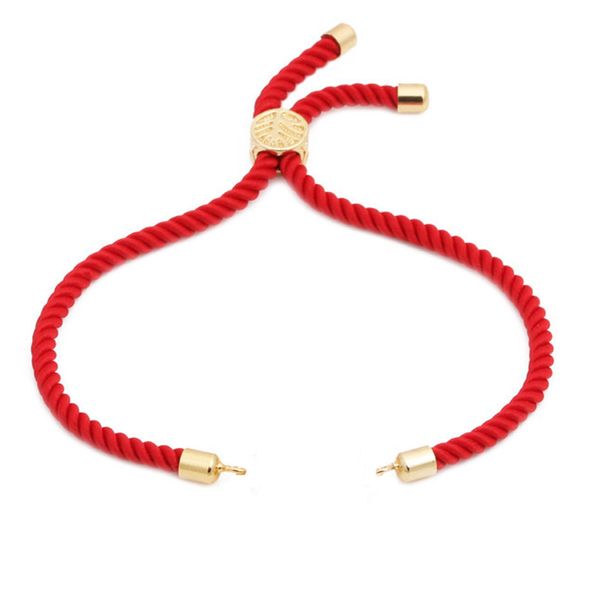 Fil corde Couple Bracelet composants or cuivre réglable ficelle Bracelet Bracelet pour hommes femmes bijoux à bricoler soi-même faisant des accessoires