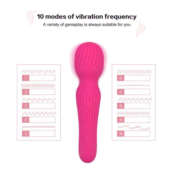 Fileté petit AV vibrateur produits érotiques jouets sexuels pour femme adultes Clitoris vagin anal G Spot femelle gode produits intimes 210616