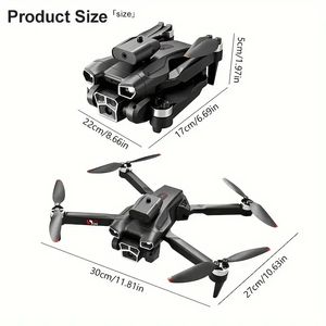 S151 drone met afstandsbediening met drie camera's, borstelloze voeding, vierzijdige obstakelvermijding, elektrische lens, stabiele hover, terugkeer met één klik, nachtvluchtlicht, perfecte cadeaus